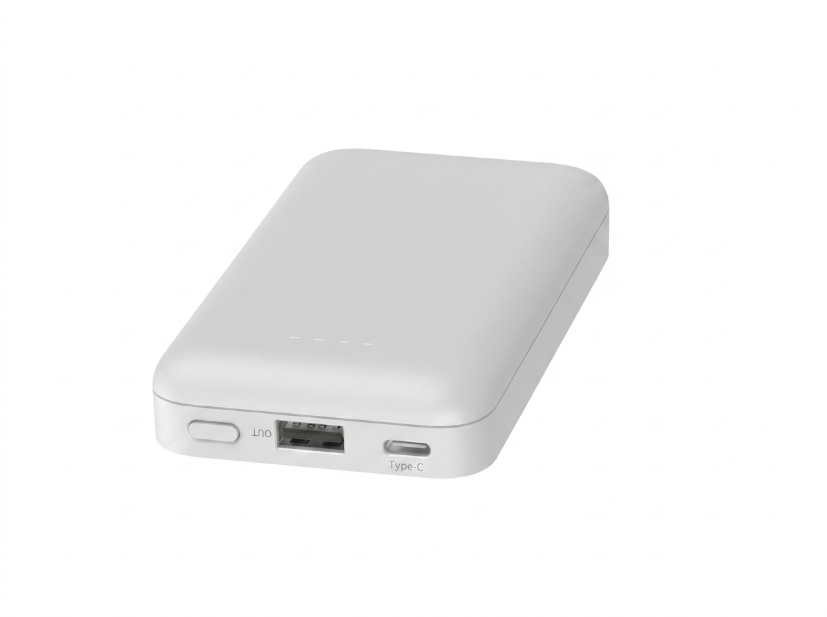 Hermosa 2.1A Output 5000mAh Card Shape Power Bank in White